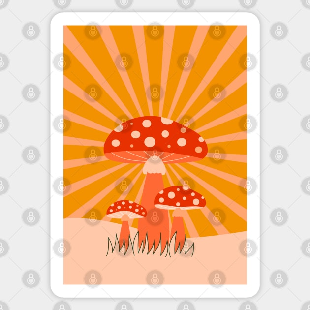 Three toadstools Sticker by grafart